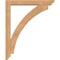 Ekena Millwork Thorton Slat Smooth Bracket w/ Offset Brace, Western Red Cedar, 5 1/2"W x 36"D x 44"H BKT0604X36X44THR06SWR - alternate 3